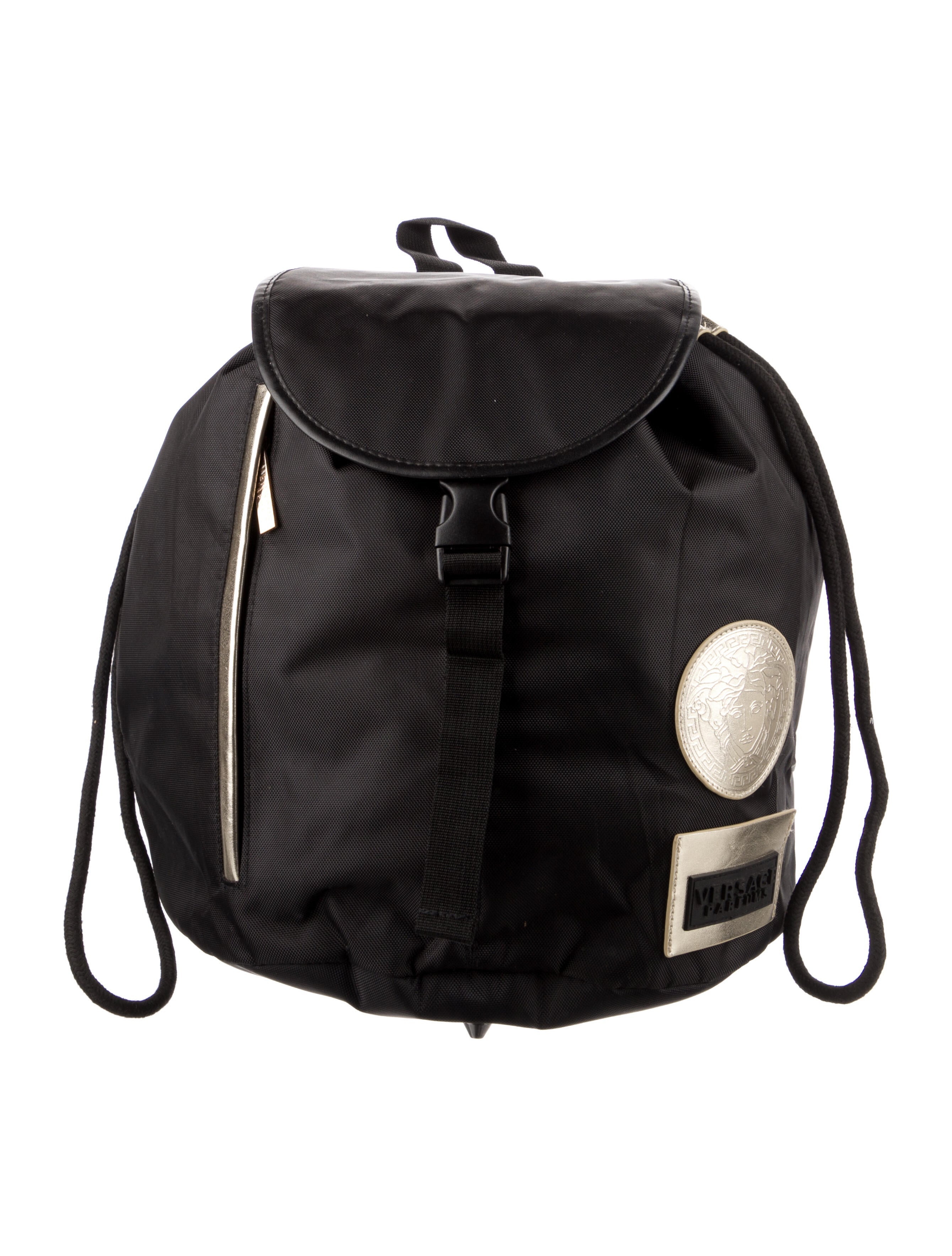 Versace Nylon Backpack Black Backpacks, Handbags VES102028 The