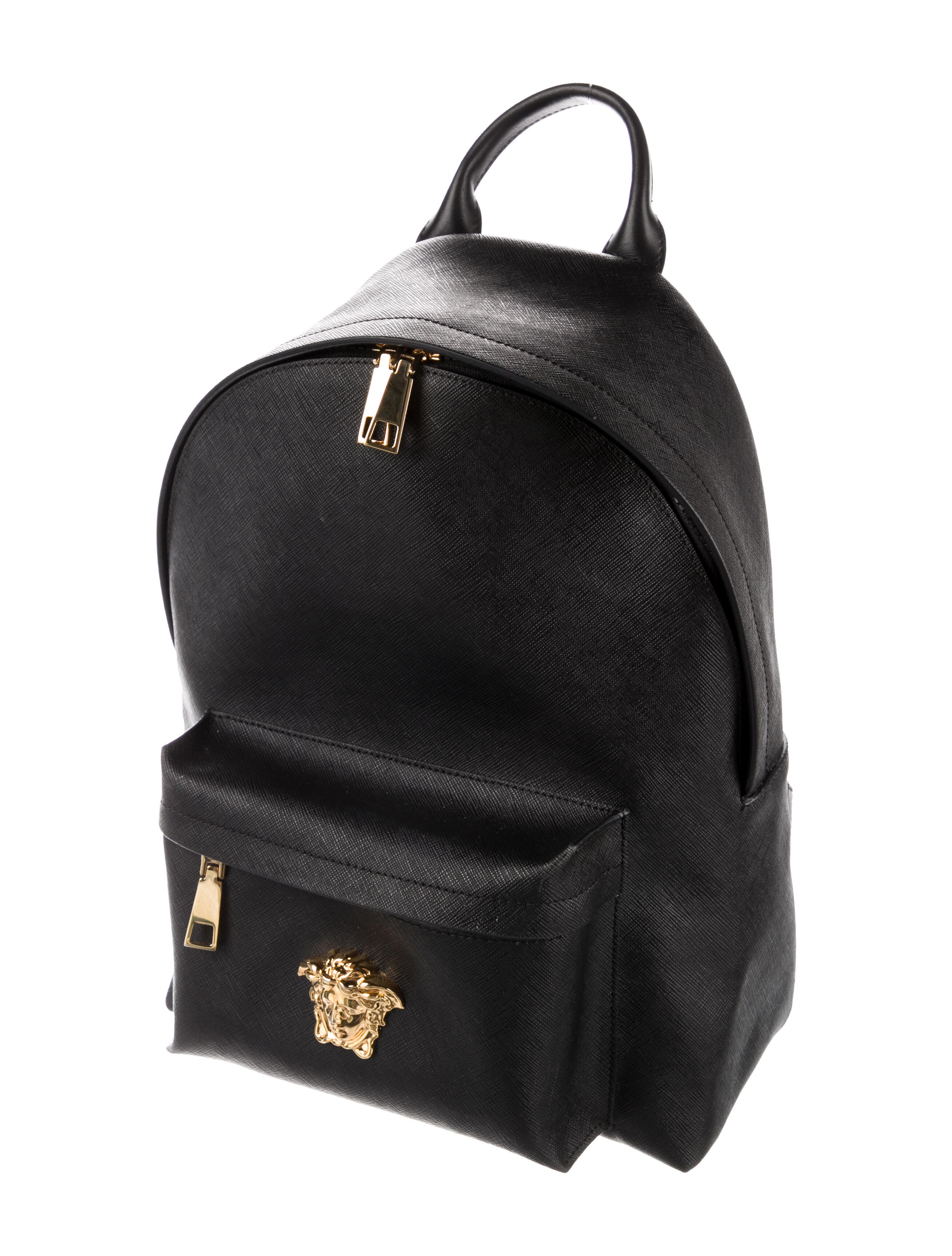Versace Medusa Leather Backpack Black Backpacks, Handbags VES102504