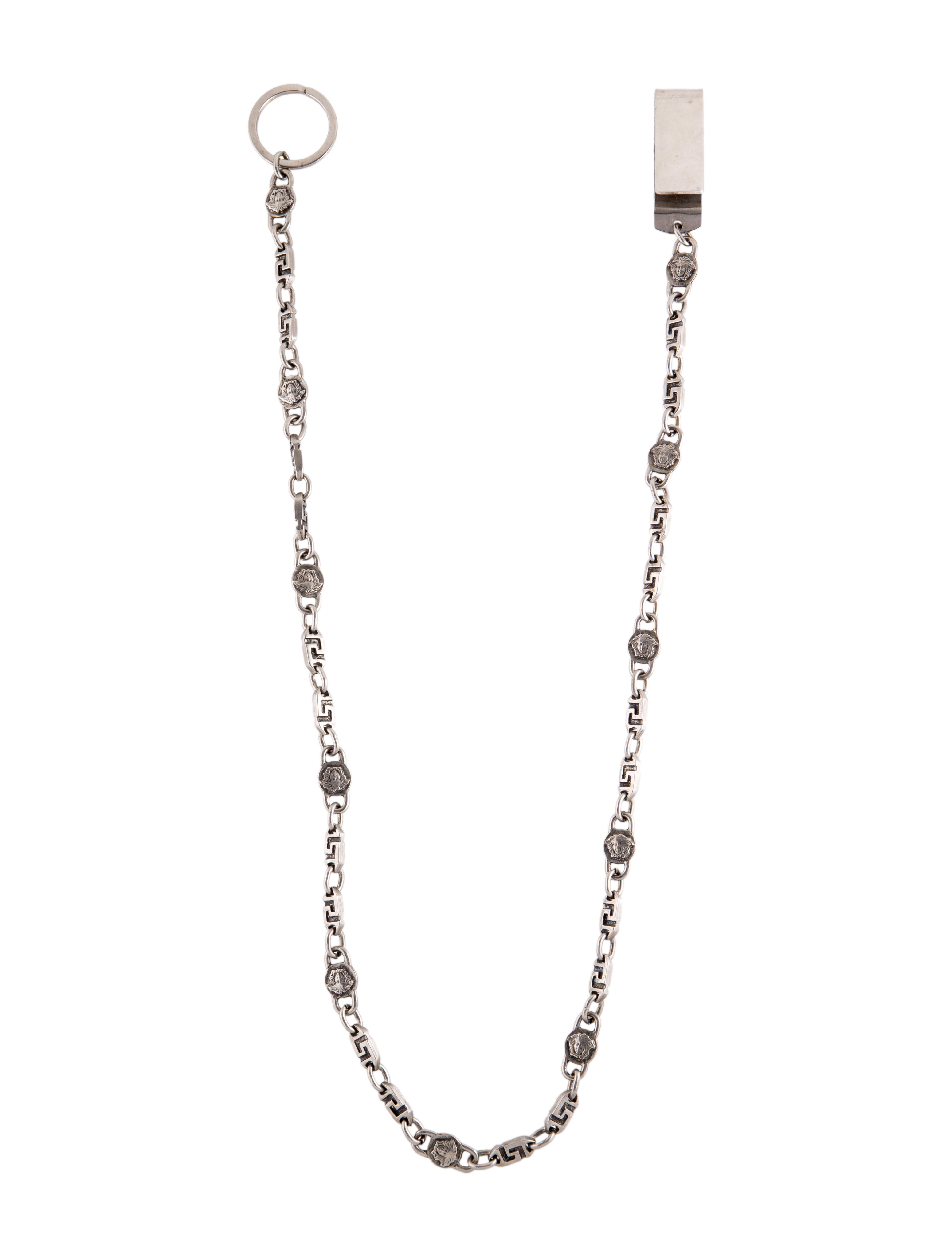 Versace Chainlink Keychain Silver Keychains, Accessories VES105637