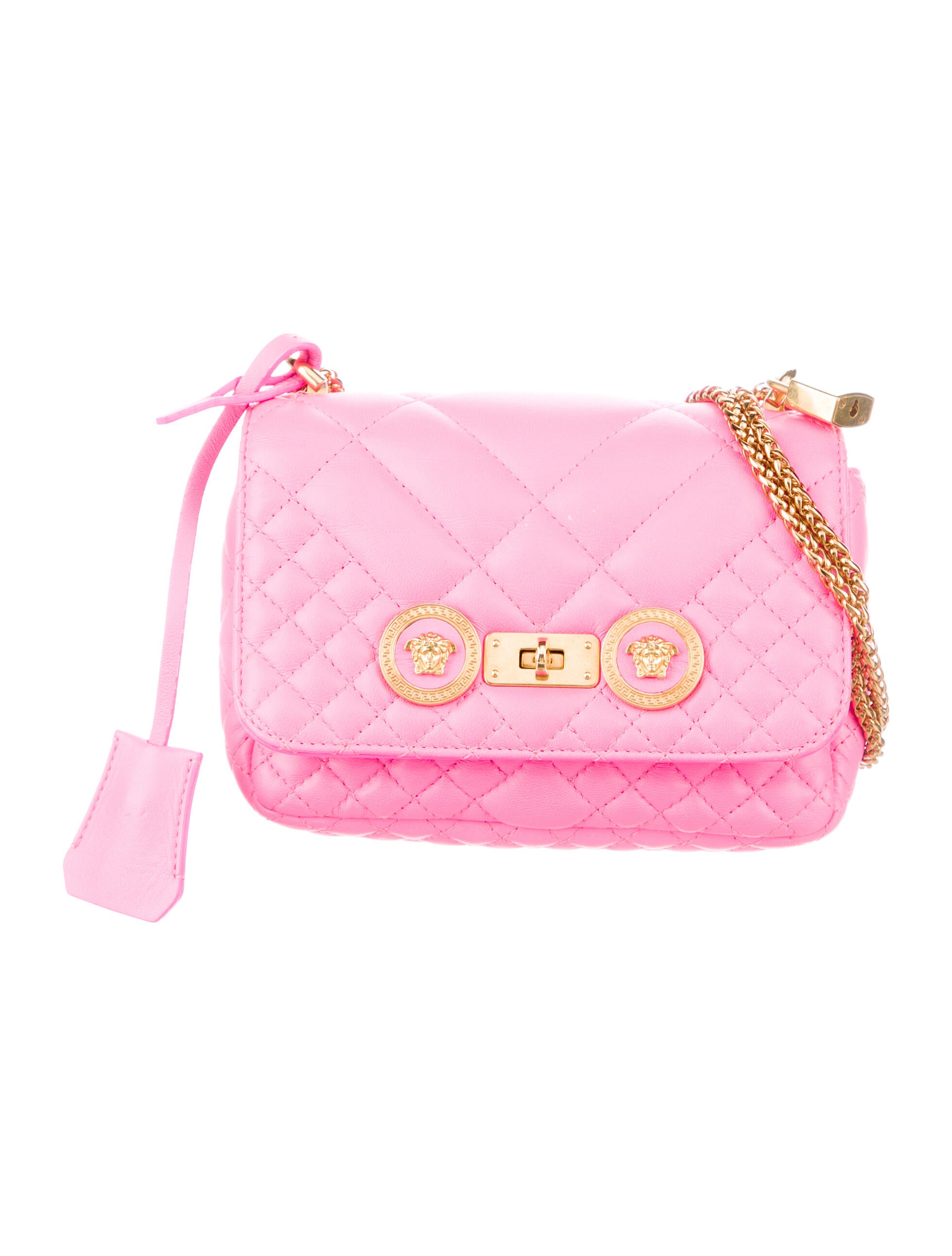 Valentino CrystalAccent Leather Glam Rock Shoulder Bag Red Shoulder