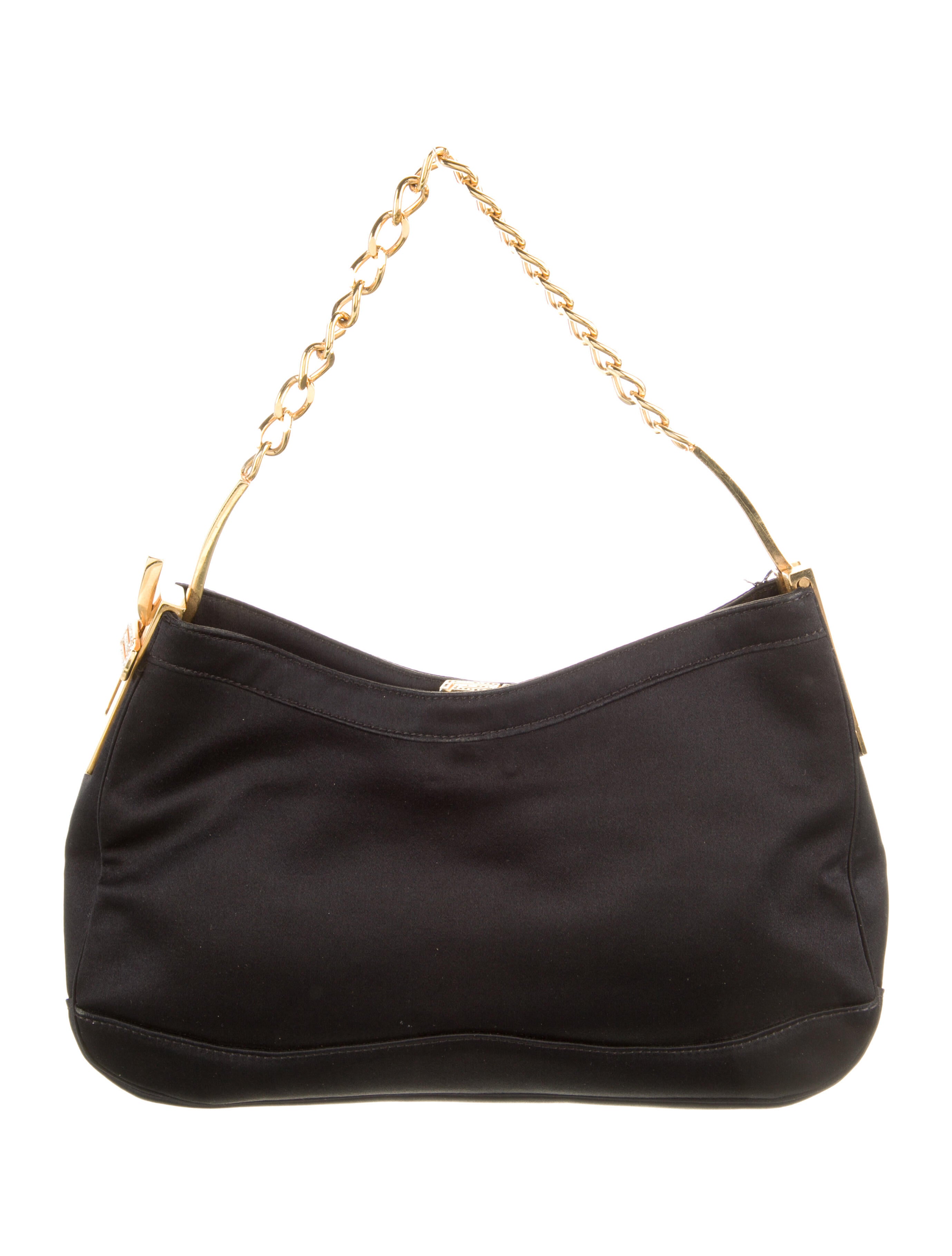 ハンドバッグ VERSACE Handbags Women Satin Black VERSACE JEANS COUTURE women shoulder bag black: Handbags