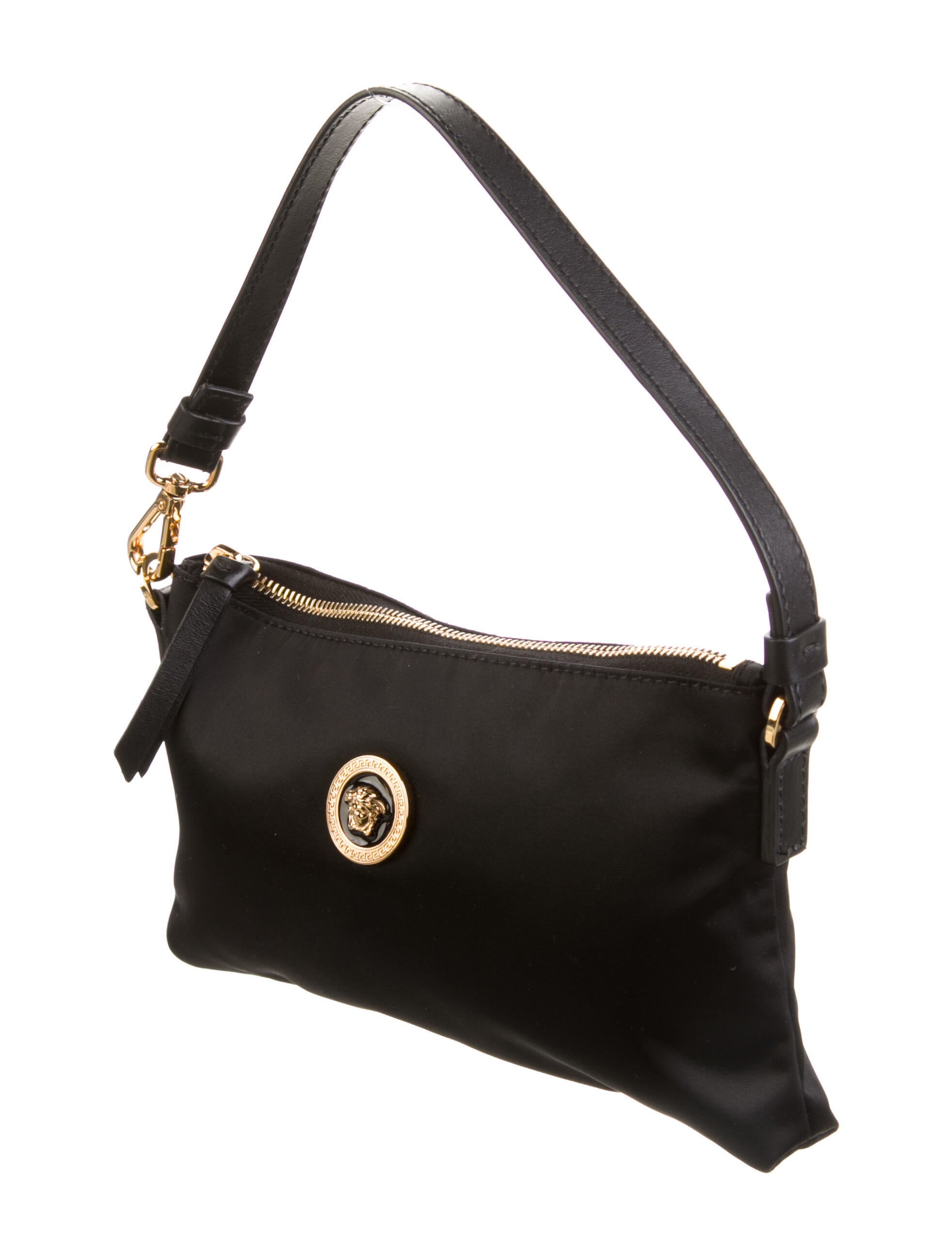 Versace Nylon Shoulder Bag Black Shoulder Bags, Handbags VES120145 The RealReal