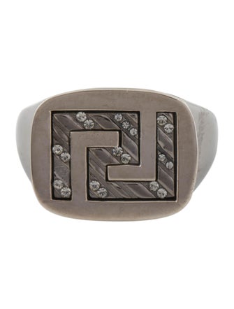 Versace Greek Key Signet Ring