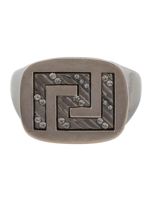 Versace Greek Key Signet Ring
