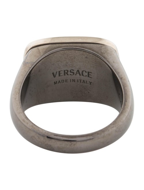Versace Greek Key Signet Ring