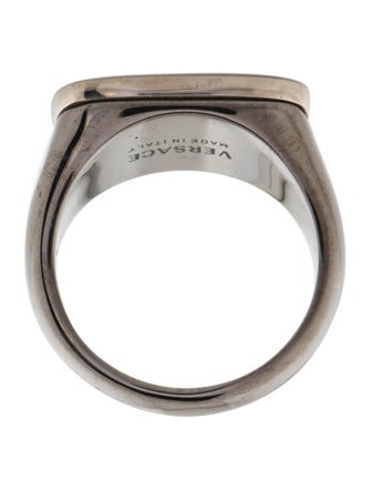 Versace Greek Key Signet Ring