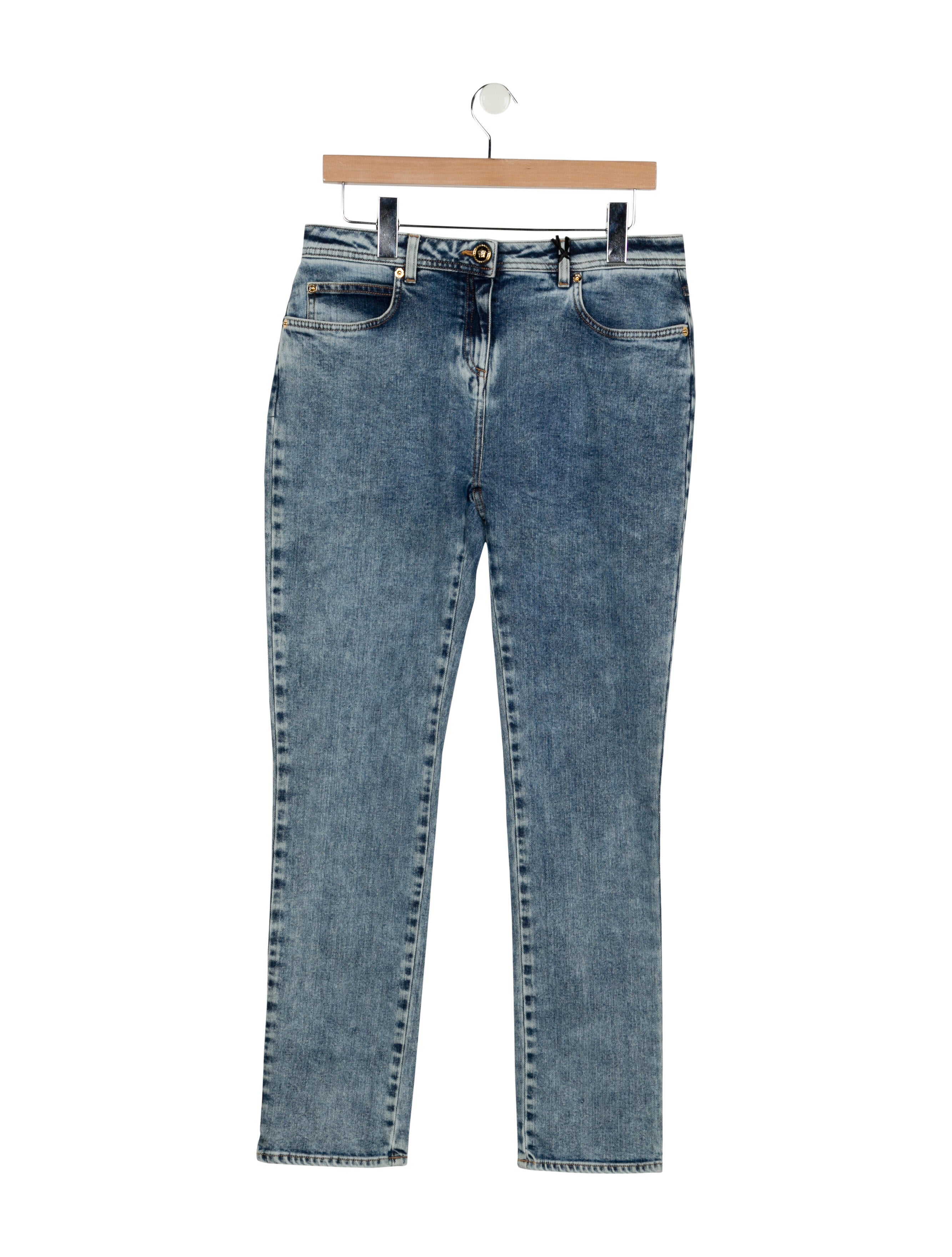 Versace Mid-Rise Straight Leg Jeans