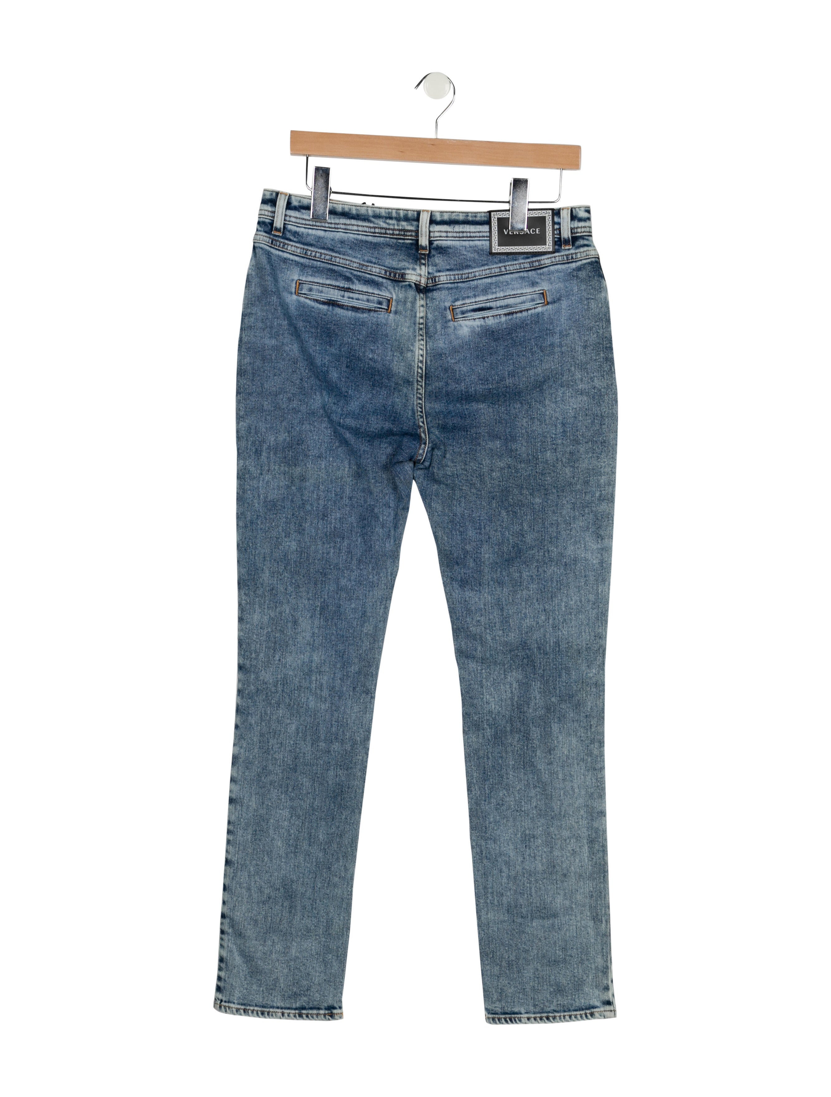 Versace Mid-Rise Straight Leg Jeans