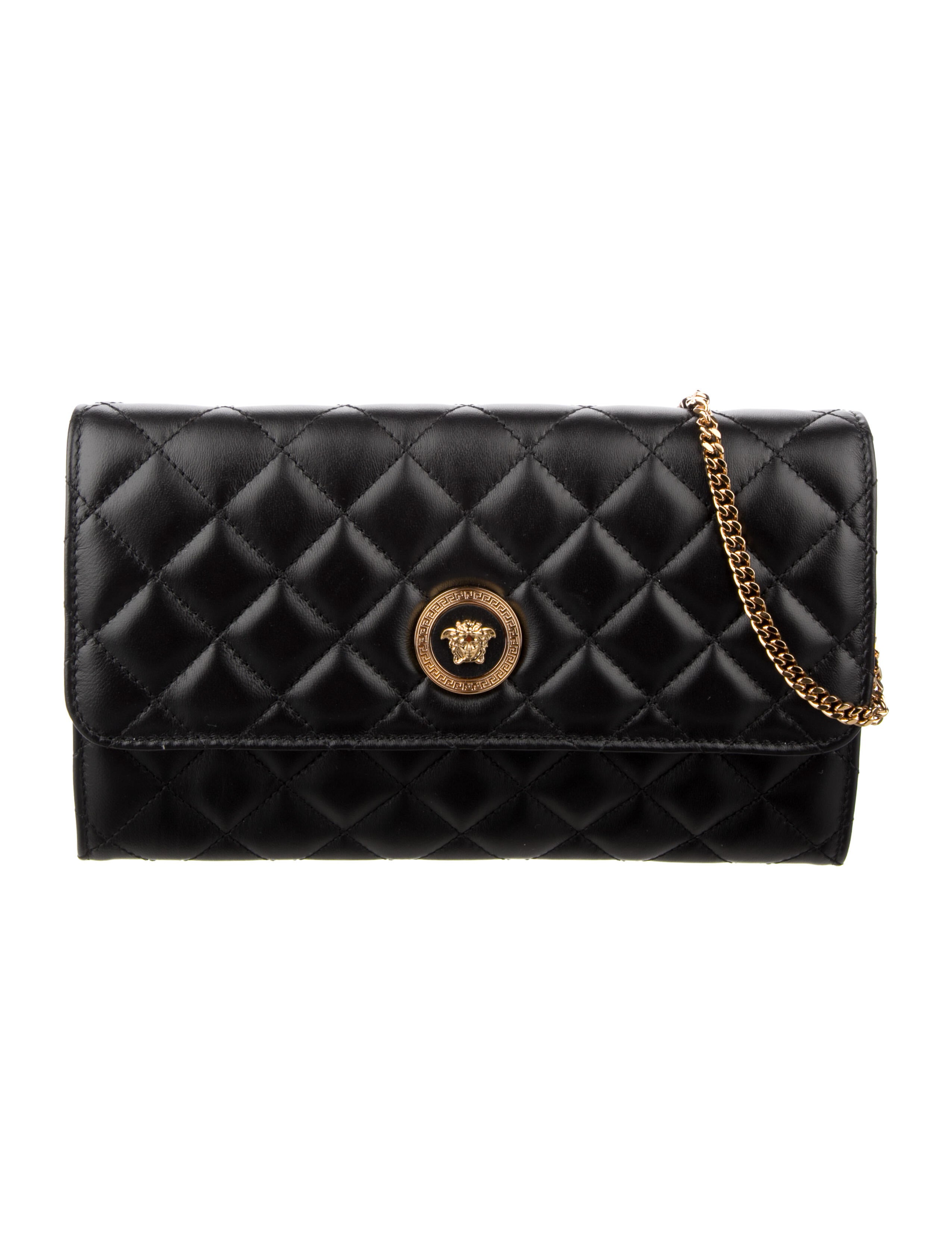 【VERSACE】Medusa-Plaque Quilted Wallet（送料込み） Medusa '95 Quilted Zip Card Holder | VERSACE US