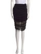 Versace Mesh Accents Knee-Length Skirt