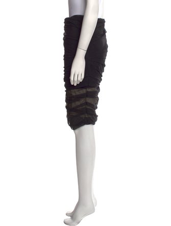 Versace Mesh Accents Knee-Length Skirt