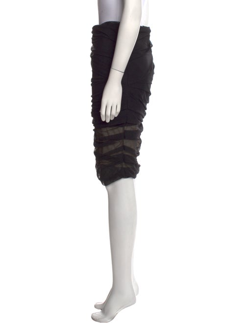 Versace Mesh Accents Knee-Length Skirt