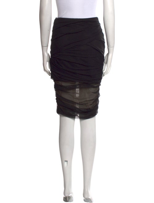 Versace Mesh Accents Knee-Length Skirt