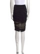 Versace Mesh Accents Knee-Length Skirt