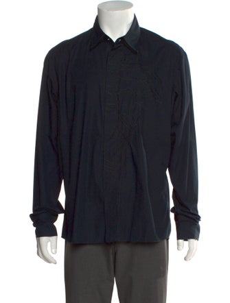 Versace Collar Long Sleeve Polo Shirt