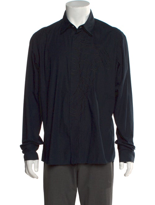 Versace Collar Long Sleeve Polo Shirt