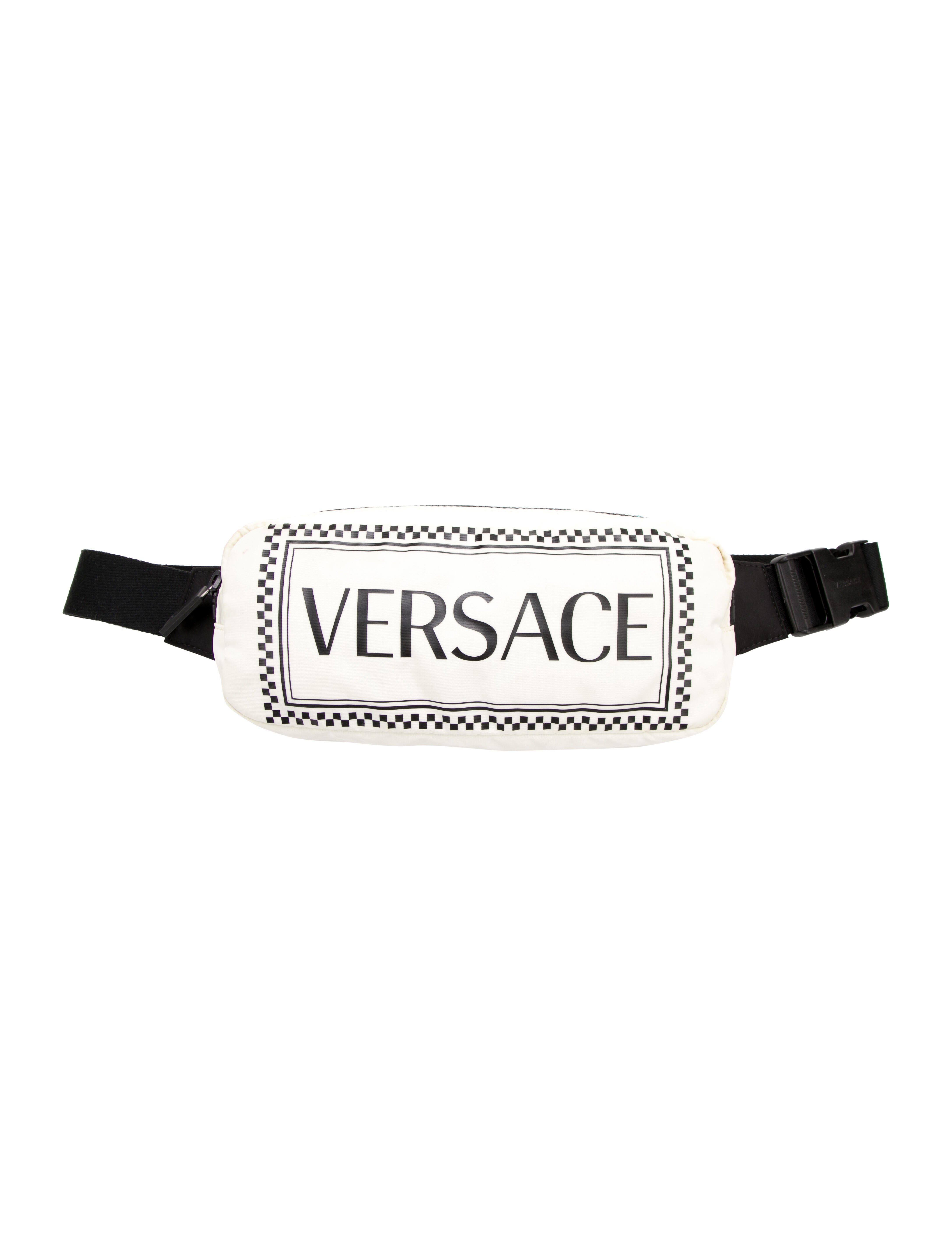 Versace Graphic Printed Waist Bag Black Waist Bags, Handbags