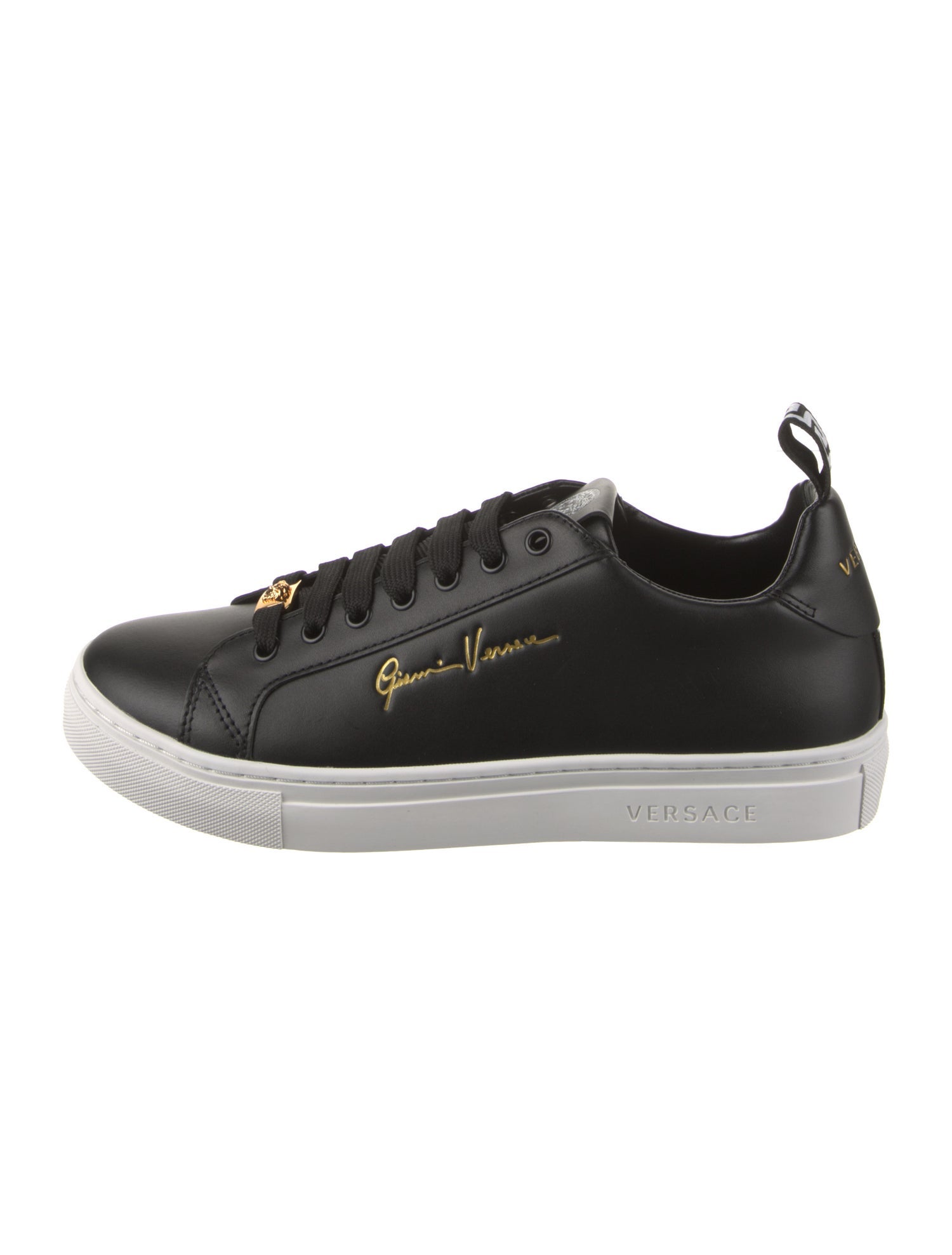 Versace Black Leather Chunky Sneakers main image 1