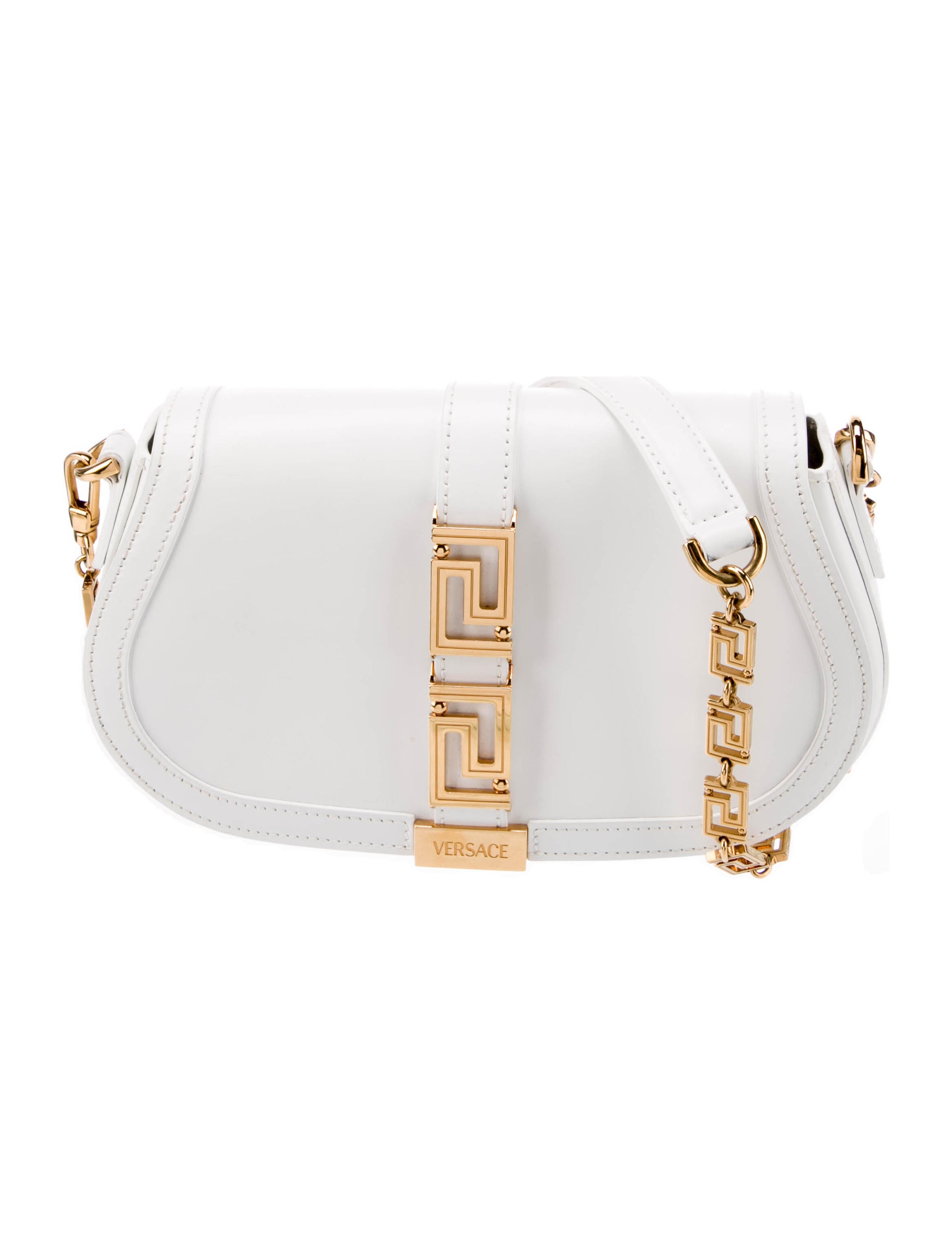 Versace Leather Crossbody Bag White Crossbody Bags, Handbags VES132307 The RealReal