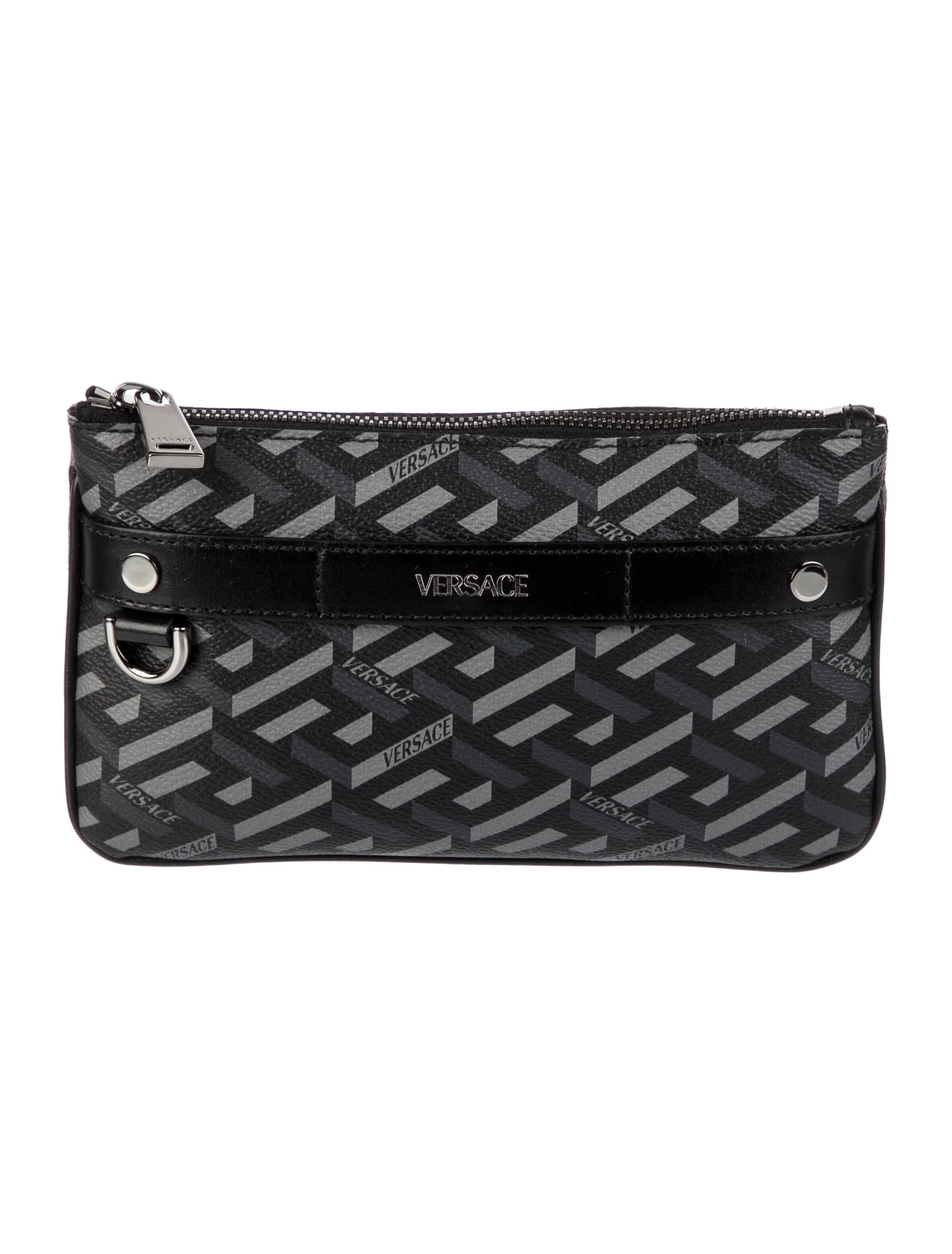 Versace La Greca Belt Bag Black Waist Bags, Handbags VES133173