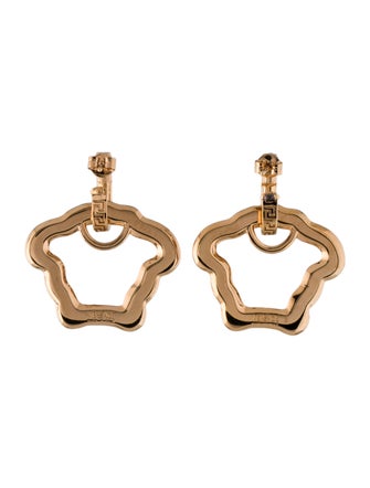 Versace Crystal La Medusa Curve Drop Earrings