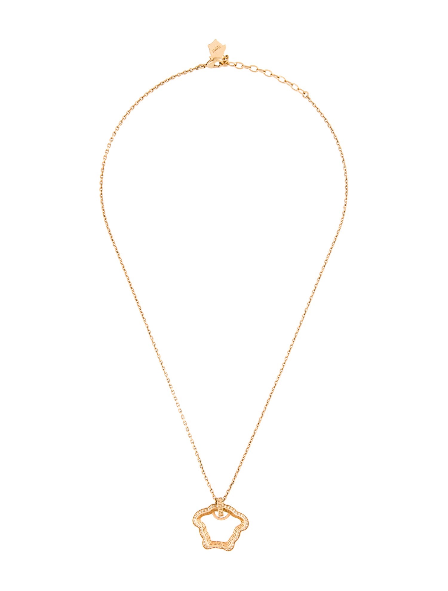 Versace 'La Medusa' Curved Pendant Necklace