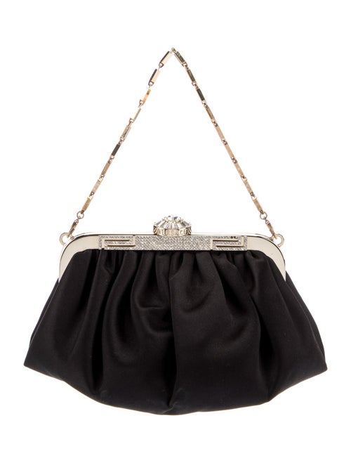 Versace Satin Crystal Embellished Evening Bag