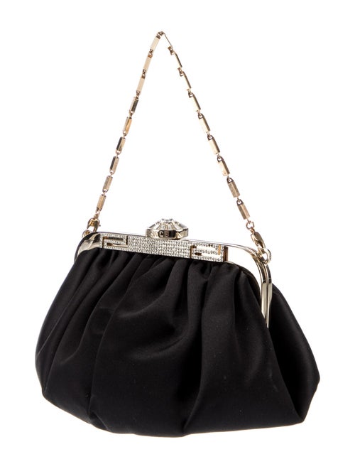 Versace Satin Crystal Embellished Evening Bag