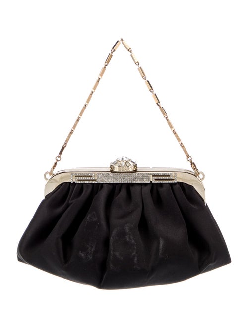 Versace Satin Crystal Embellished Evening Bag