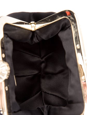 Versace Satin Crystal Embellished Evening Bag