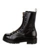 Versace Medusa Insignia Leather Combat Boots
