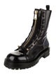 Versace Medusa Insignia Leather Combat Boots