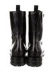 Versace Medusa Insignia Leather Combat Boots