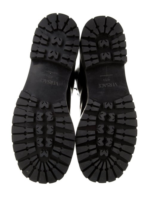 Versace Medusa Insignia Leather Combat Boots