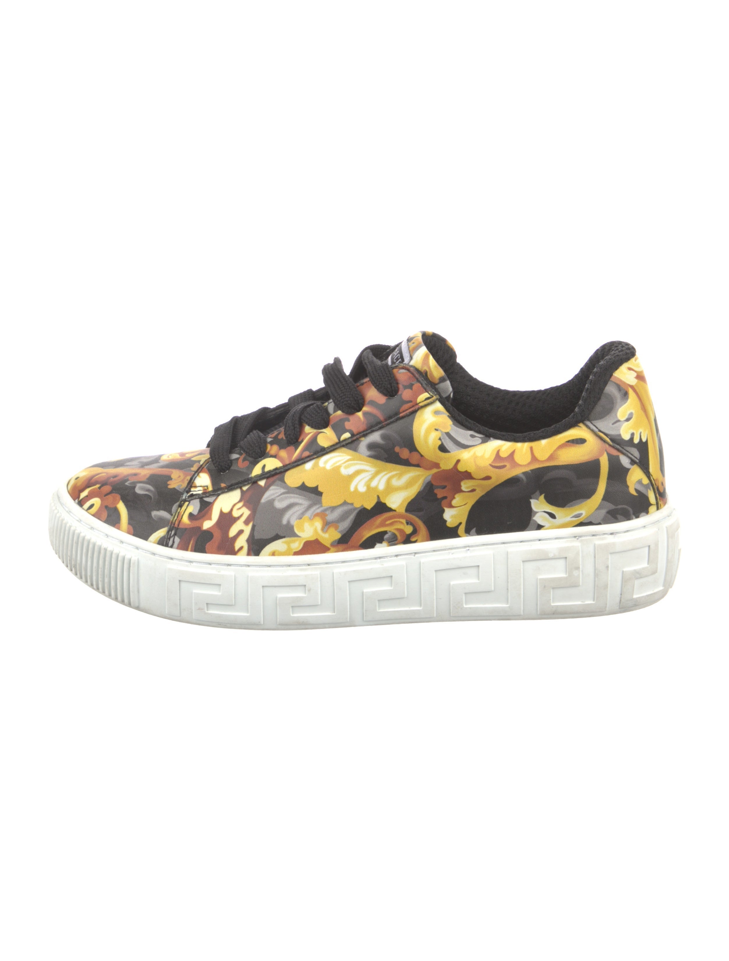 Versace Leather Printed Sneakers