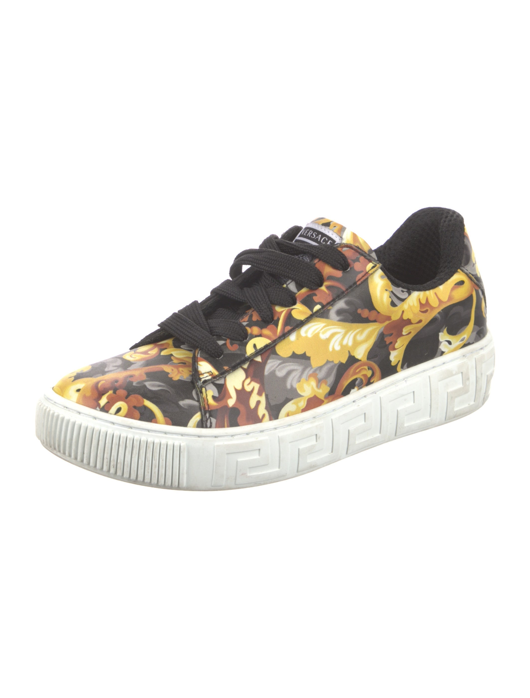 Versace Leather Printed Sneakers