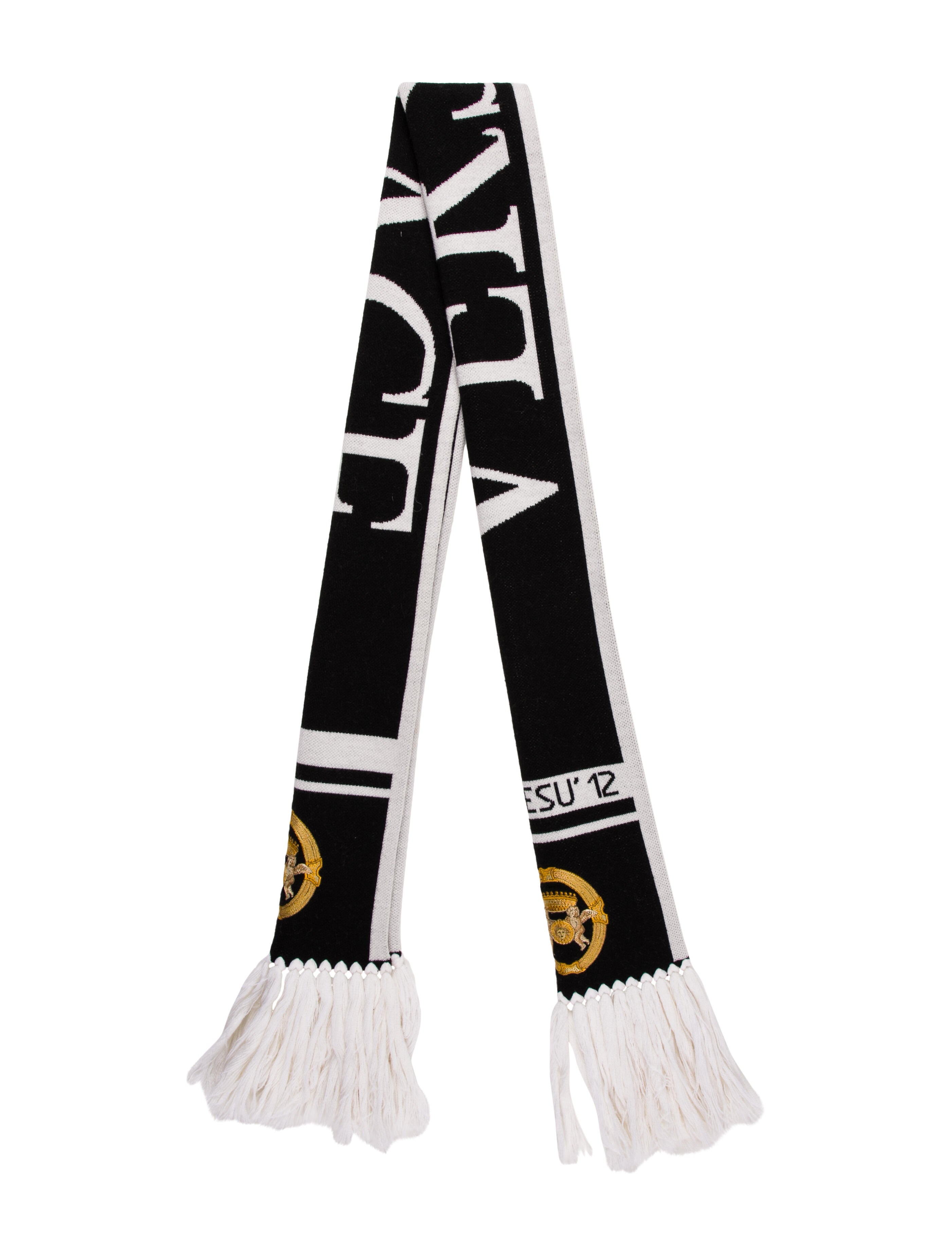 Balenciaga Printed Scarf Black Scarves and Shawls, Accessories BAL258087 The RealReal