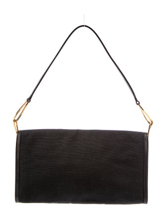 Gianni Versace Canvas Shoulder Bag