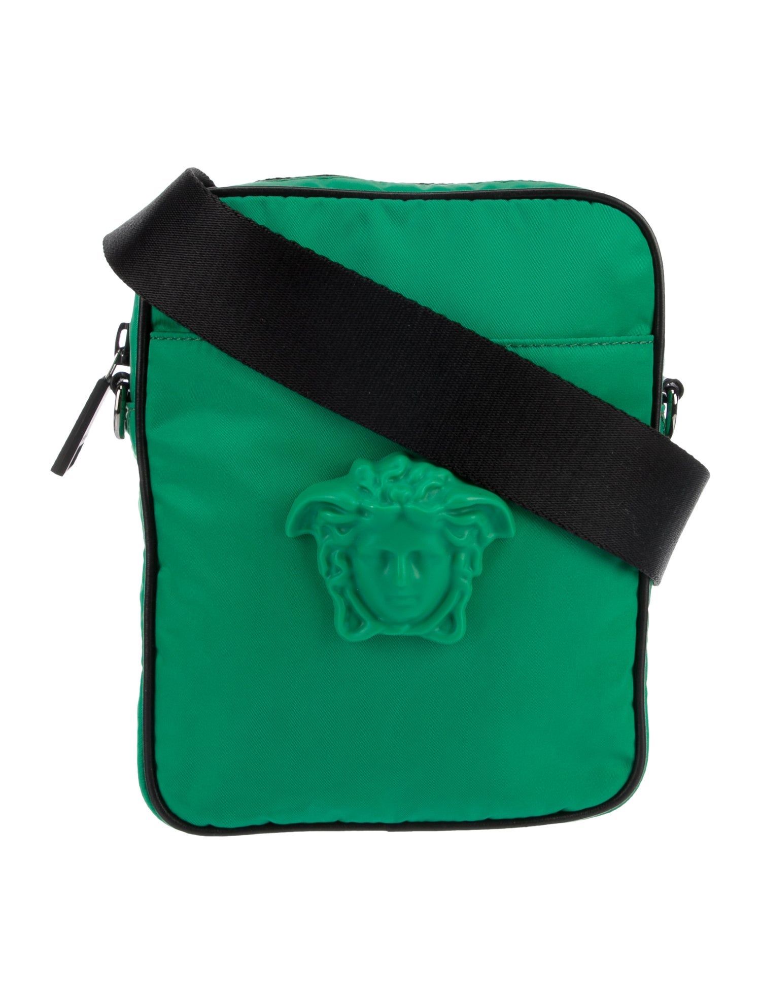 Versace Solid Nylon Crossbody Bag Green Crossbody Bags, Handbags