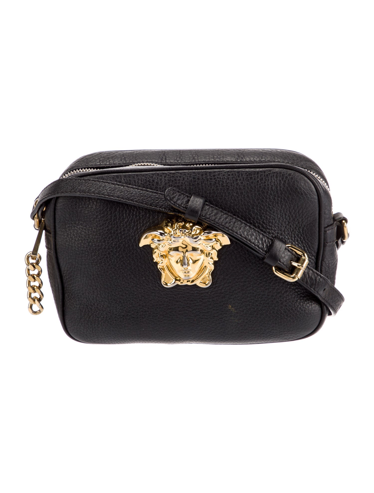 Versace Logo Leather Crossbody Bag Black Crossbody Bags, Handbags