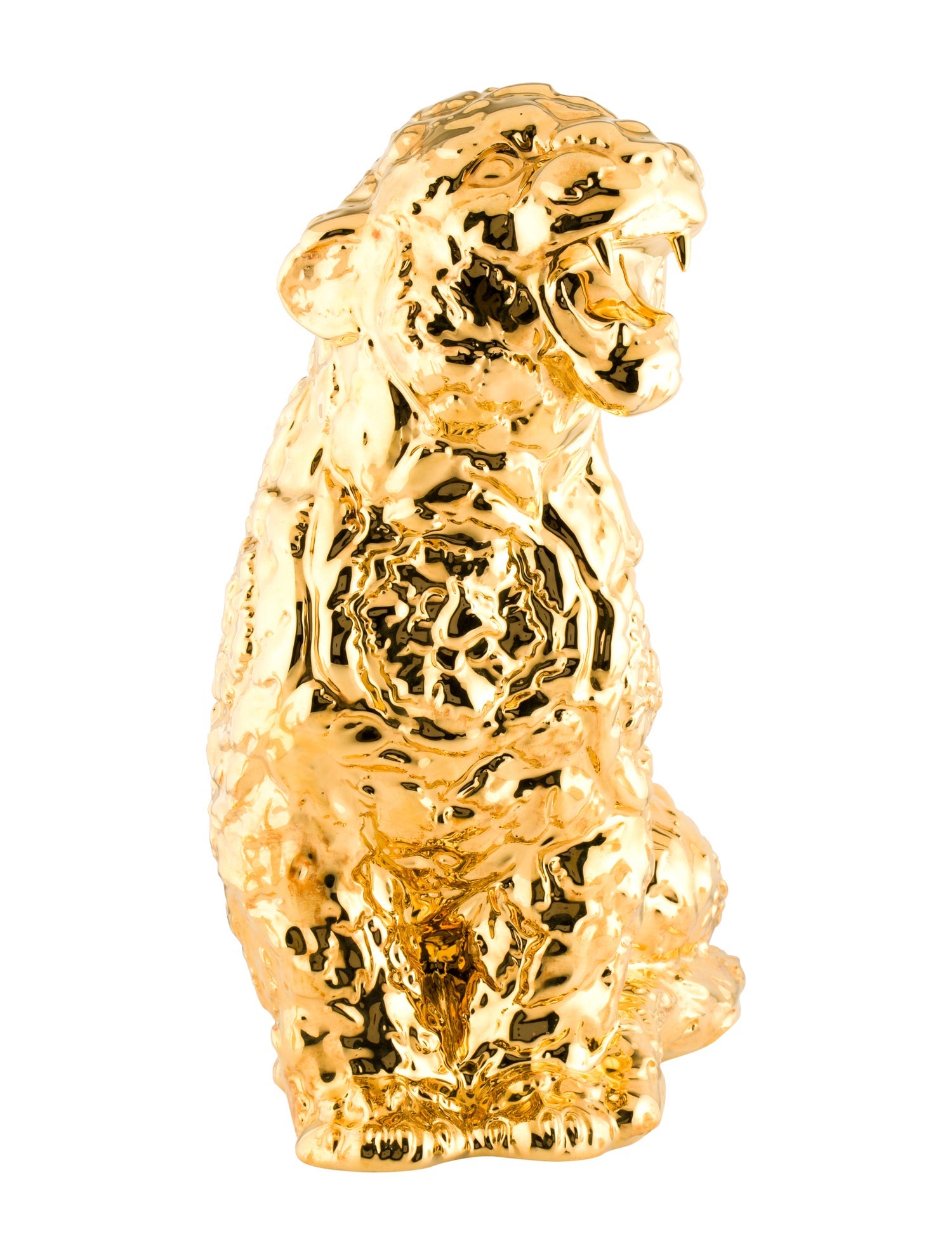 Versace Small Rokko Cheetah Figurine - Gold Decorative Accents