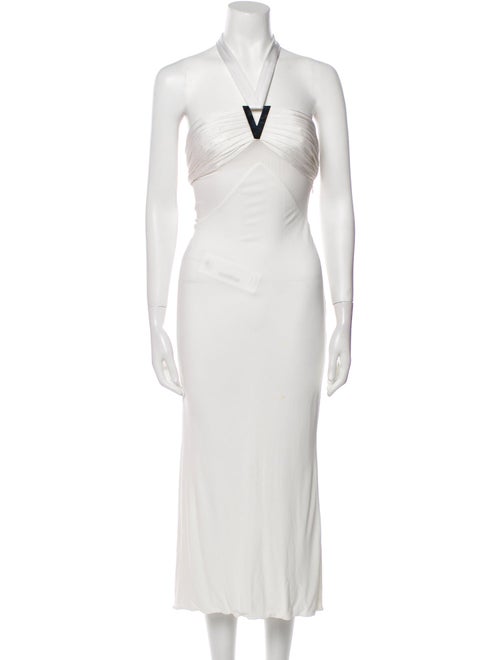 Versace V-Neck Long Dress