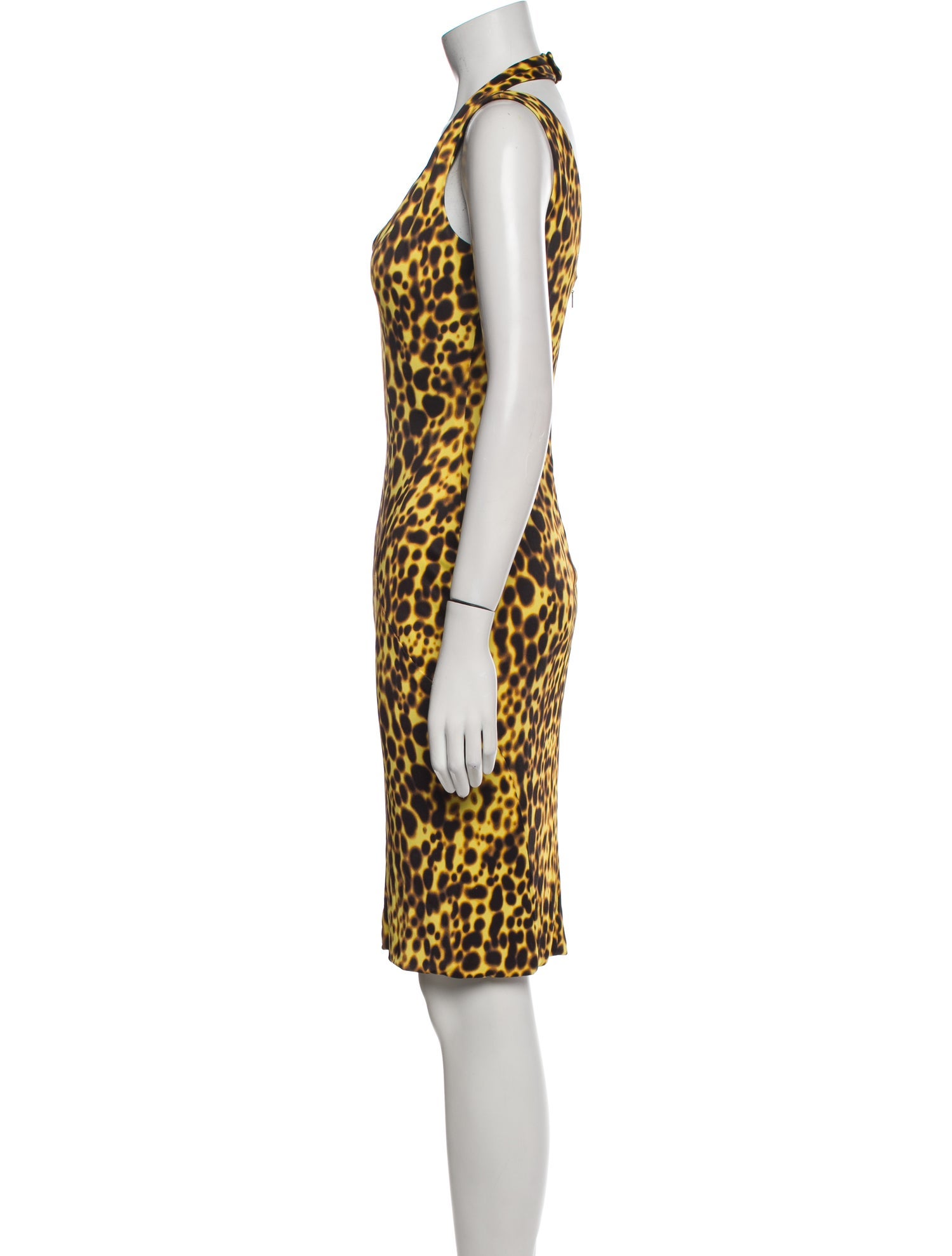 Versace Animal Print Knee-Length Dress