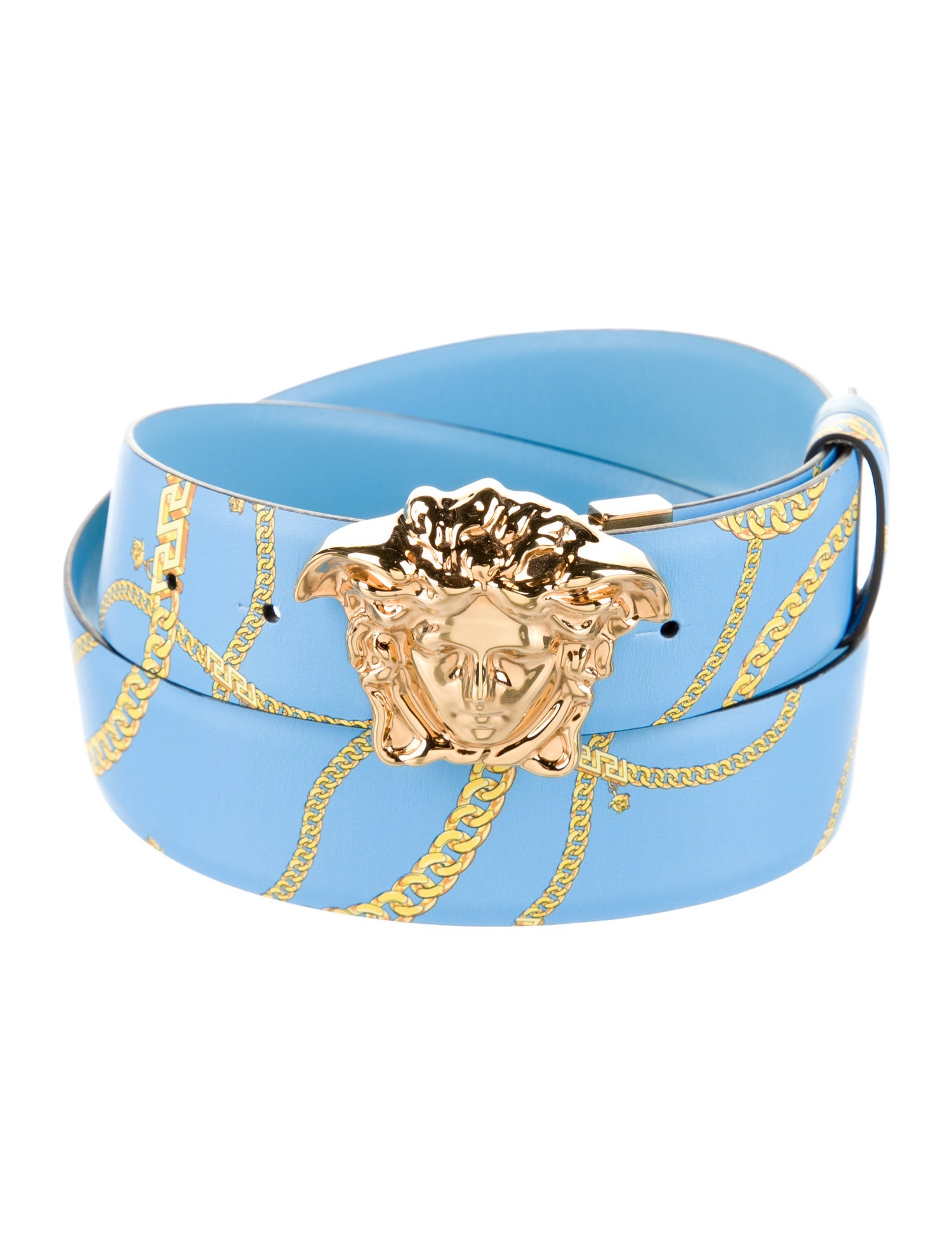 blue versace belt