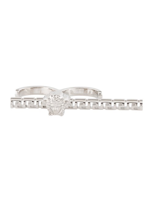 Versace Greek Motif Double Cocktail Ring