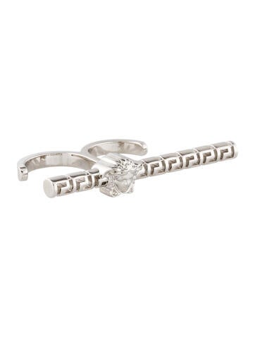 Versace Cocktail Ring Greek Motif Double M | 7.5