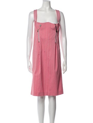 Versace Dresses Houndstooth Print Knee-Length Dress Us10, It46 | L