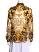 Versace Silk Printed Button-Up Top