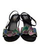 Versace Suede Patterned Slingback Sandals