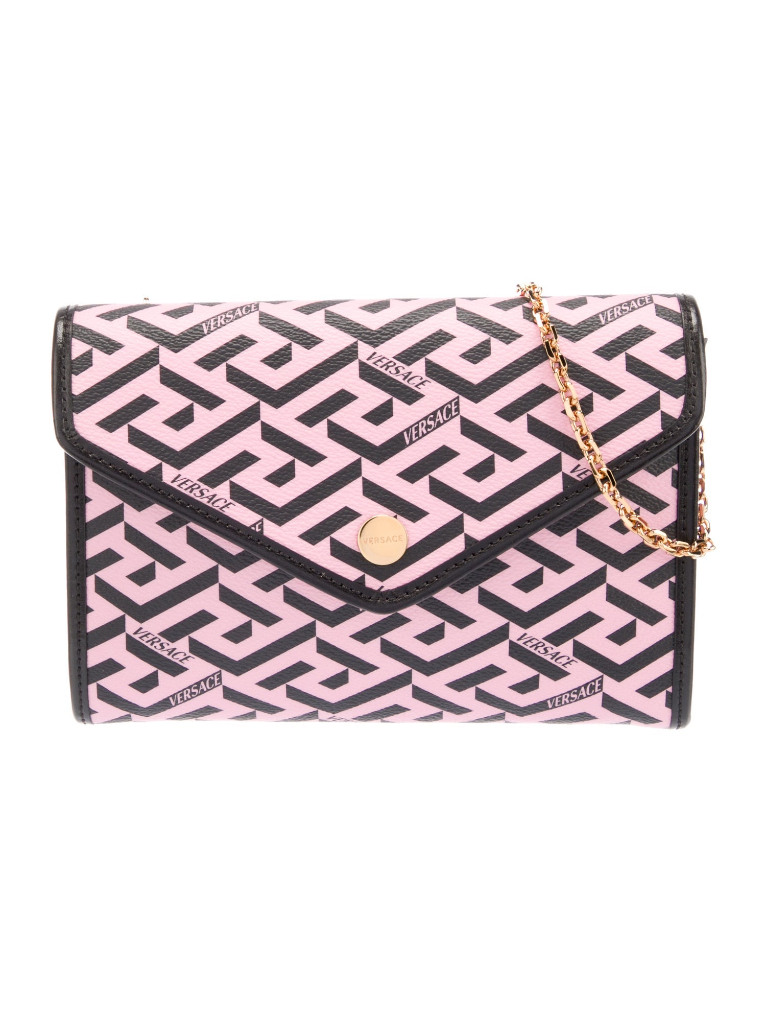 Versace Leather Clutch Black Crossbody Bags, Handbags VES164757